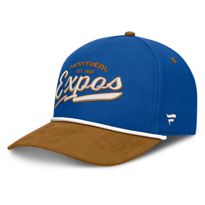 Casquette ajustable A-Frame Fanatics Heritage Concourse des Expos de Montréal - Royal