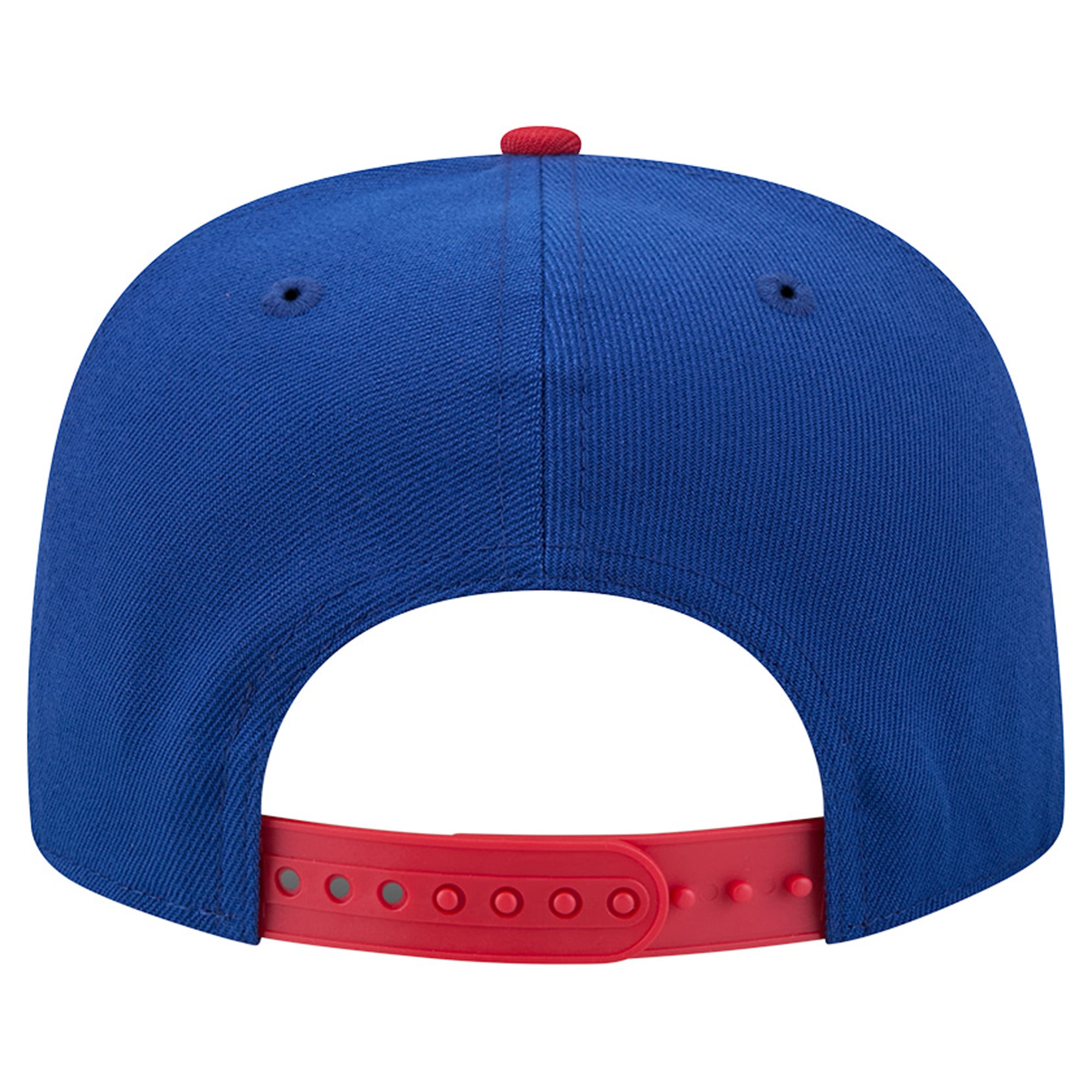 Casquette snapback New Era 9FIFTY pour homme, bleue et rouge, modèle Montréal Expos, en chenille dégradée.