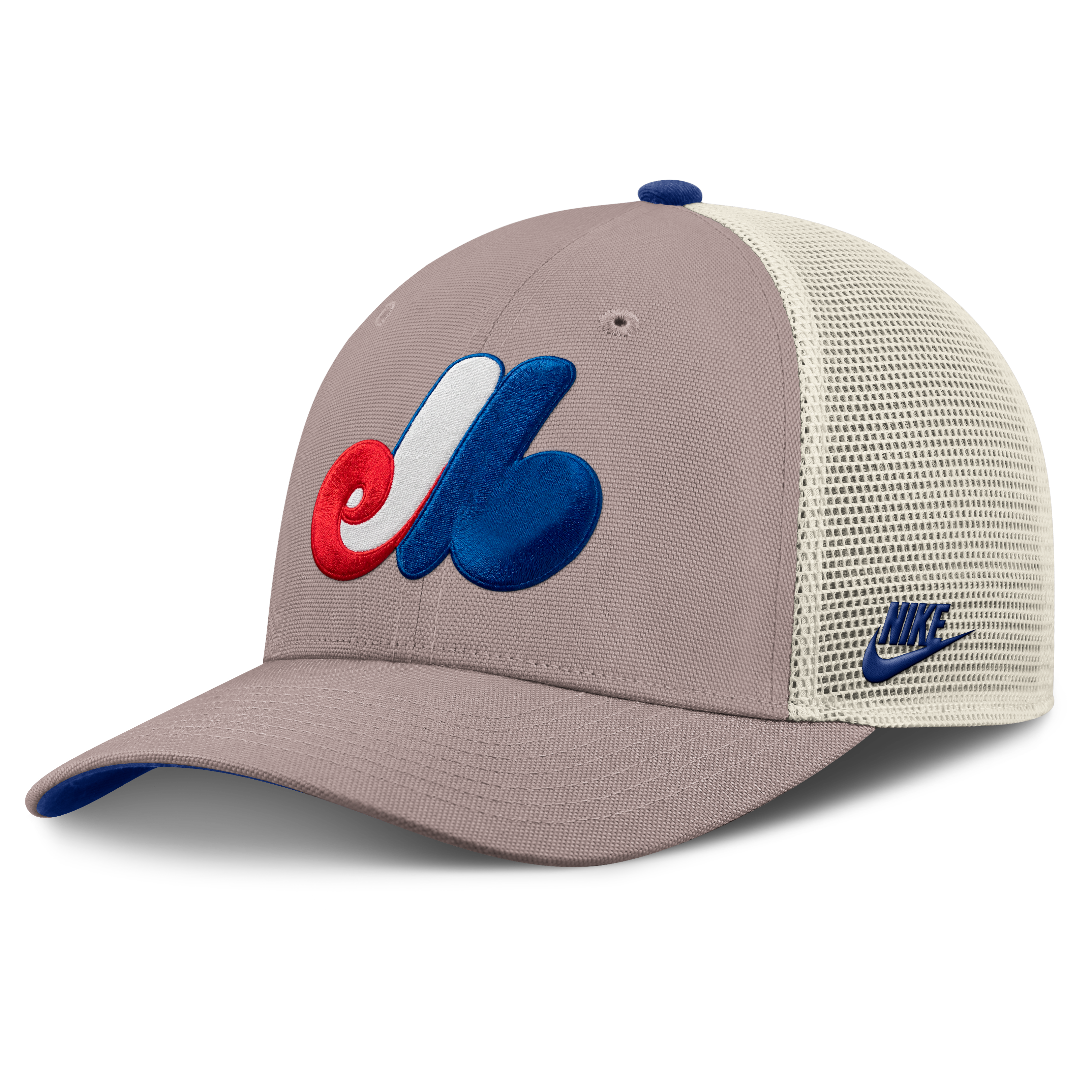 Casquette trucker ajustable Nike kaki Montréal Expos Cooperstown Rise pour homme