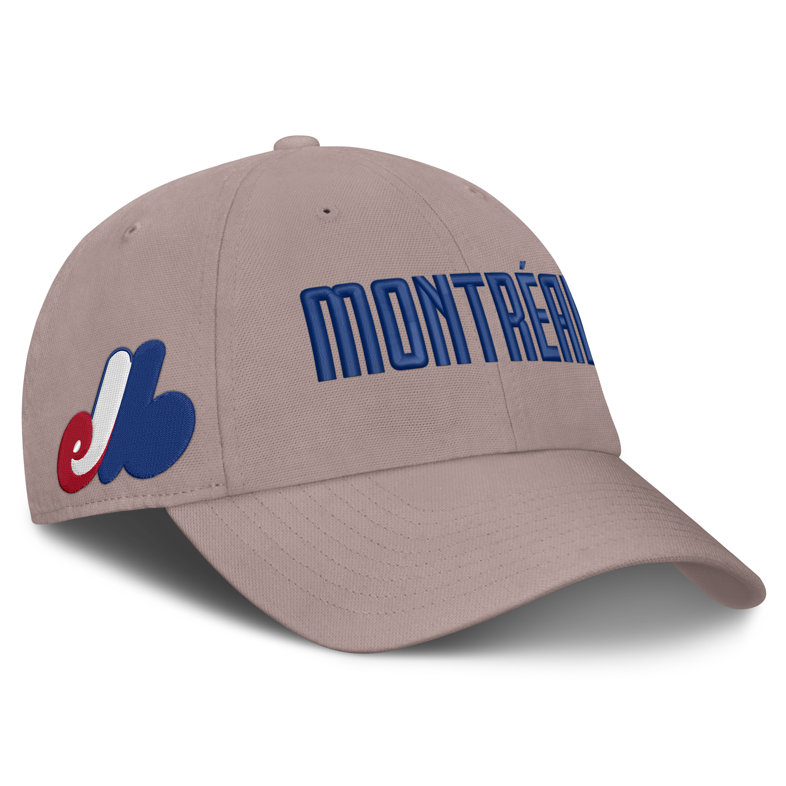 Casquette ajustable Nike marron clair pour homme, modèle Cooperstown Club des Expos de Montréal