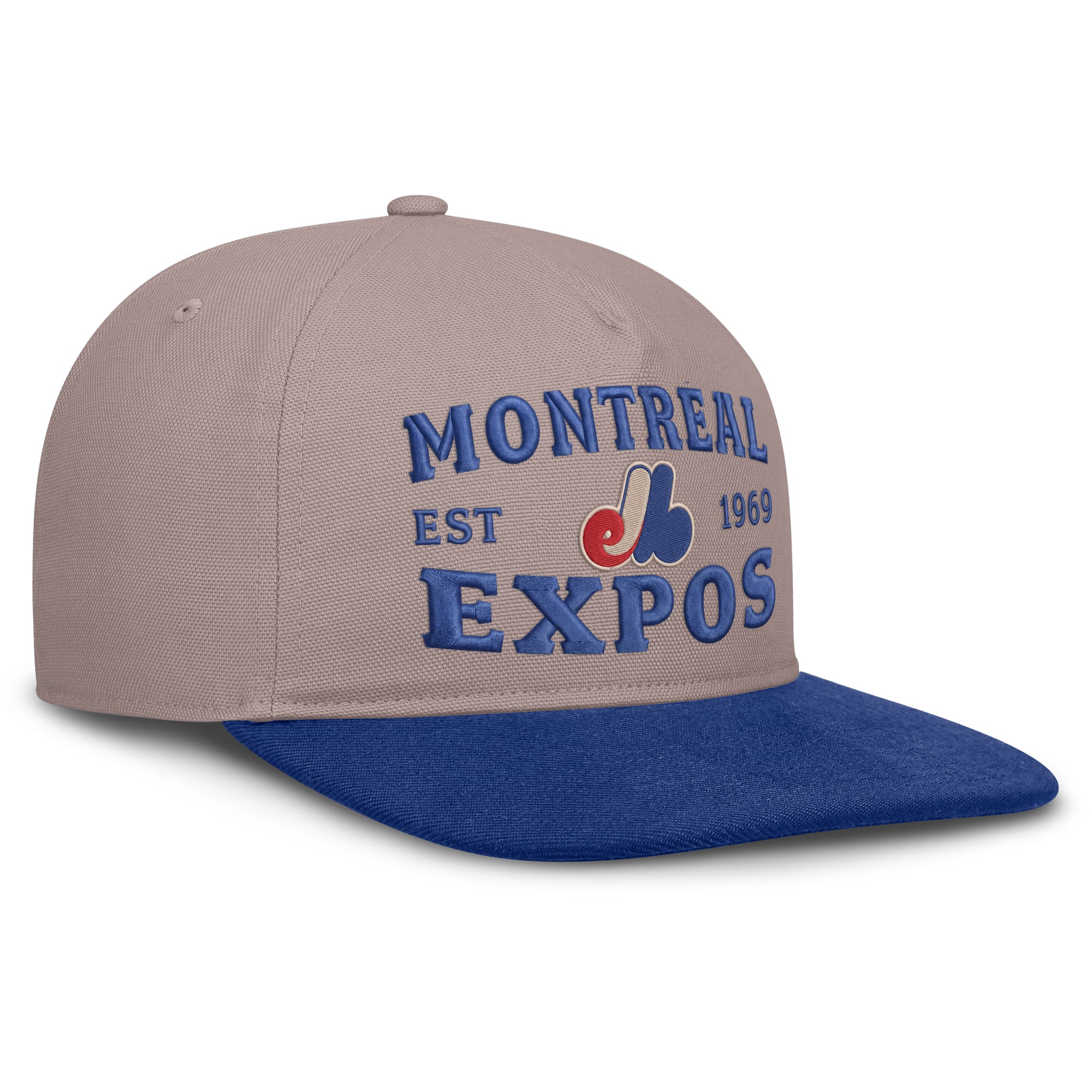 Men's Nike Light Brown/Blue Montreal Expos Cooperstown Pro 5-Panel Adjustable Hat