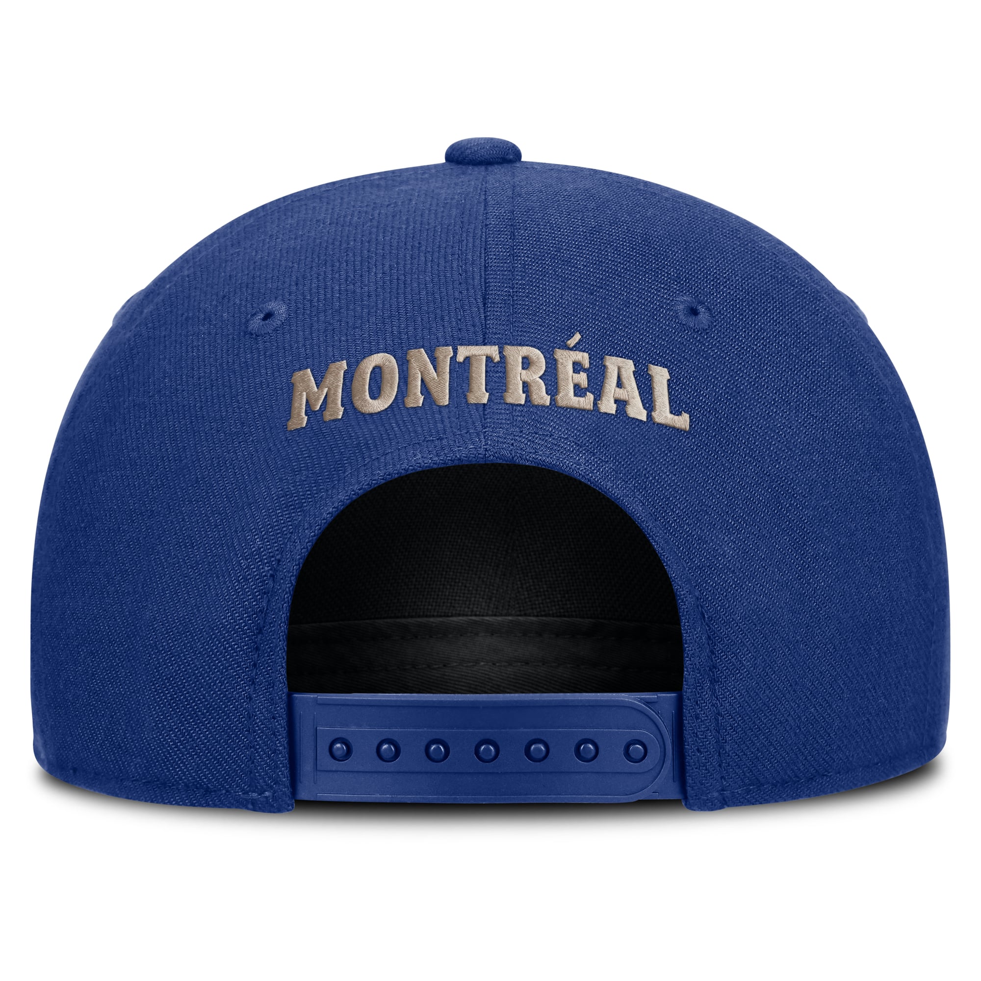 Casquette ajustable Nike pour homme, marron clair/bleu, Montréal Expos Cooperstown Rise, modèle A-Frame