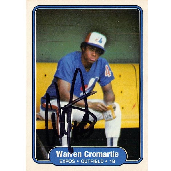 Warren Cromartie autographed Baseball Card (Montreal Expos) 1982 