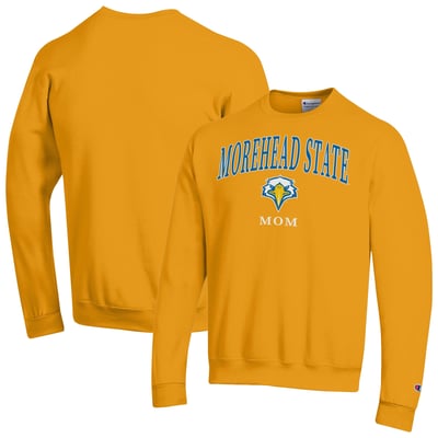 Morehead State Eagles Champion Unisex Mom Logo Eco Powerblend Sweatshirt - Gold