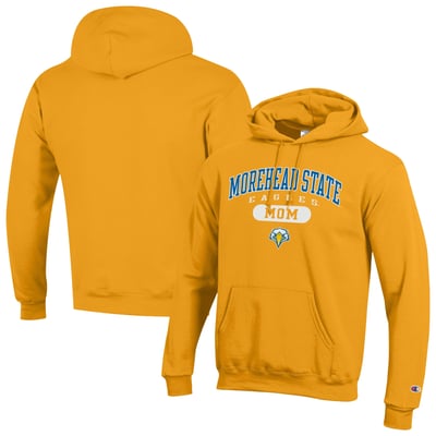 Morehead State Eagles Champion Unisex Mom Pill Box Eco Powerblend Hoodie - Gold
