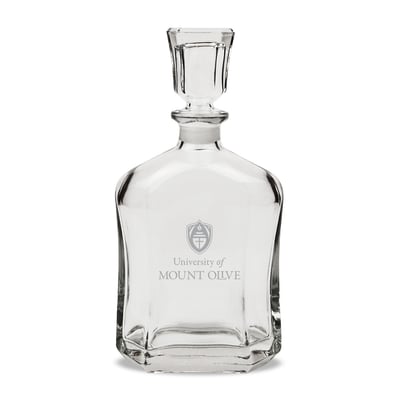 Mount Olive Trojans 23.75oz. Crystal Whisky Decanter
