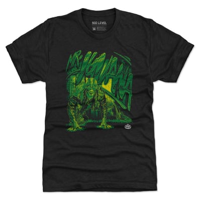 Mr. Iguana 500 Level Grunge Premium Tri-Blend T-Shirt - Black