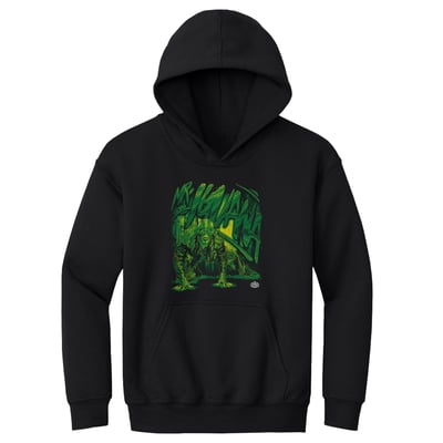 Mr. Iguana 500 Level Youth Grunge Hoodie - Black