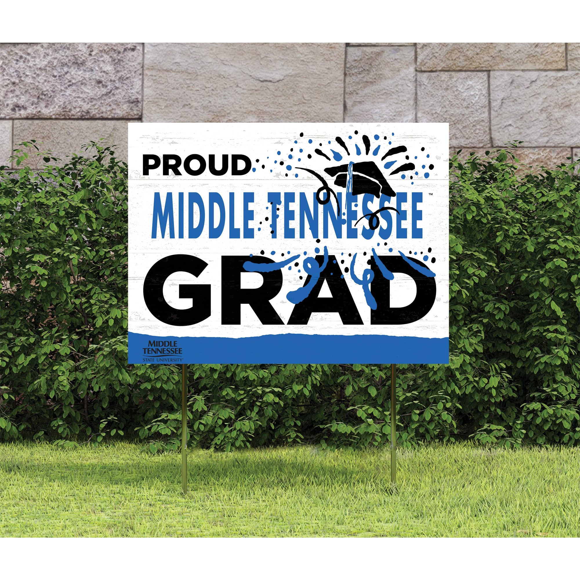 MTSU Gartenflagge – Middle Tennessee State University Blue Raiders, 100% Polyester, Doppelseitig Bedruckt