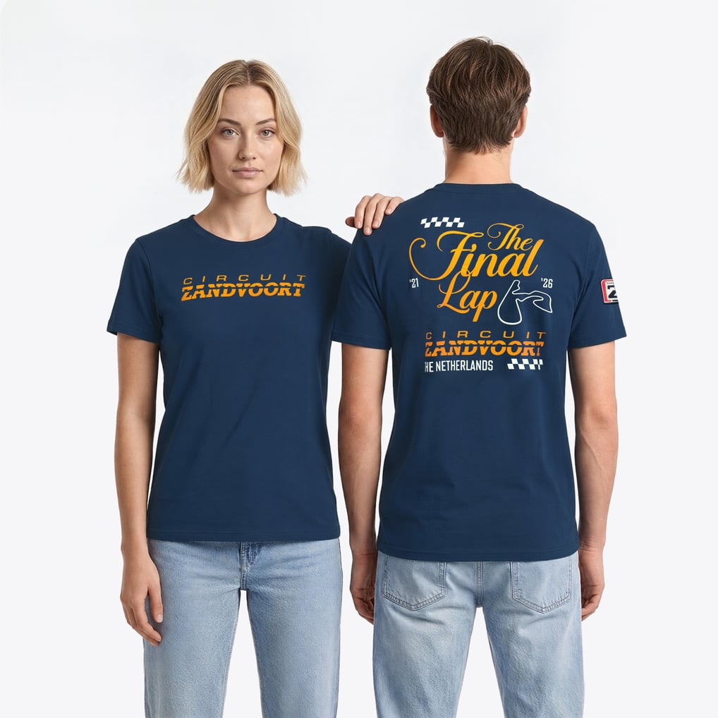 Max Verstappen x Circuit Zandvoort Final Lap T-Shirt - Blue – Unisex