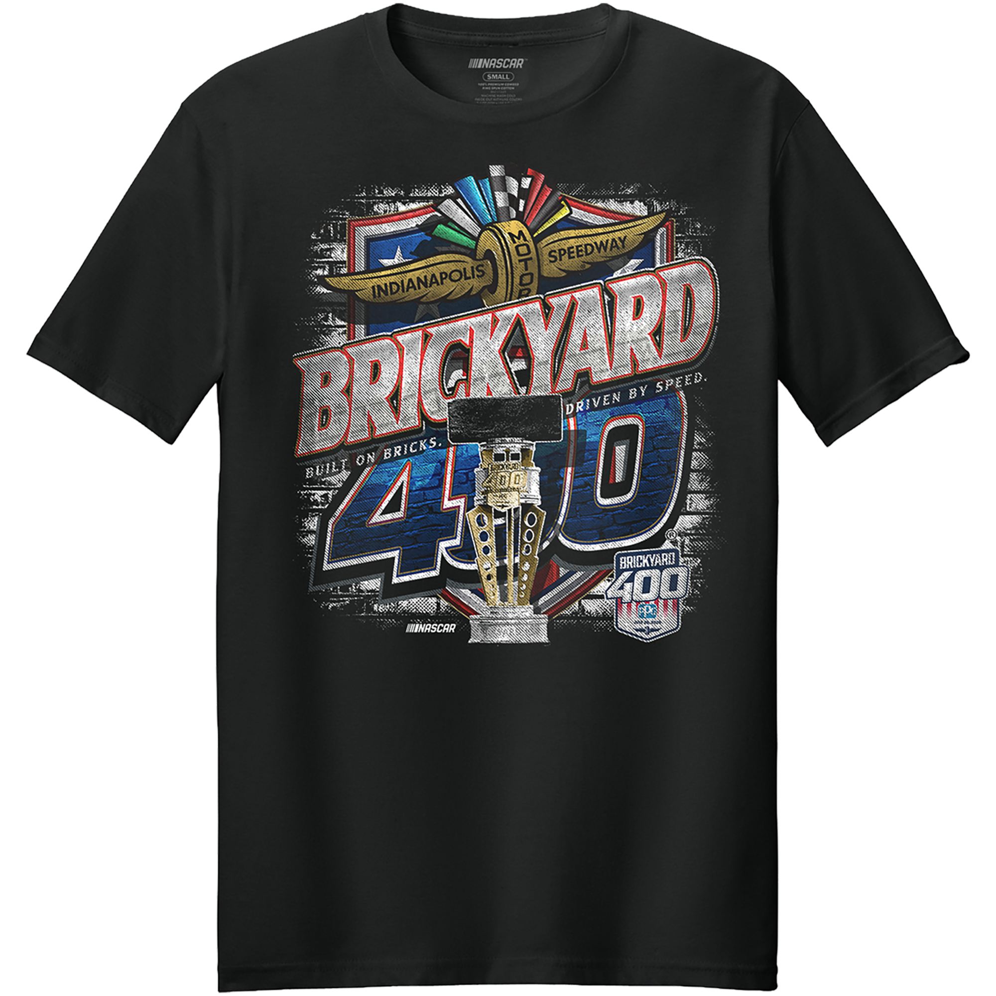 Men's Classic Ink Black NASCAR Brickyard 400 T-Shirt