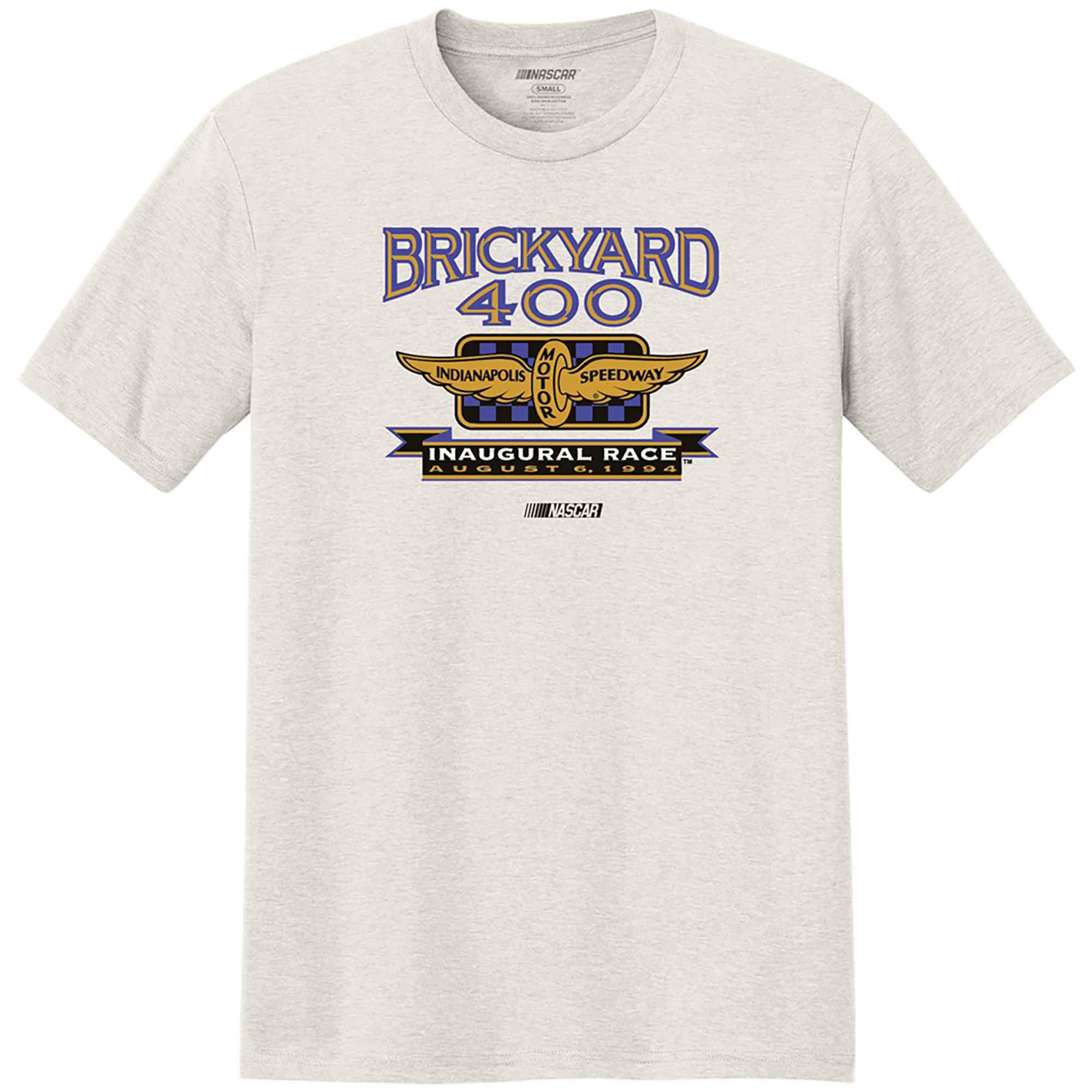 Men's Classic Ink Tan NASCAR Inaugural Brickyard 400 Logo T-Shirt