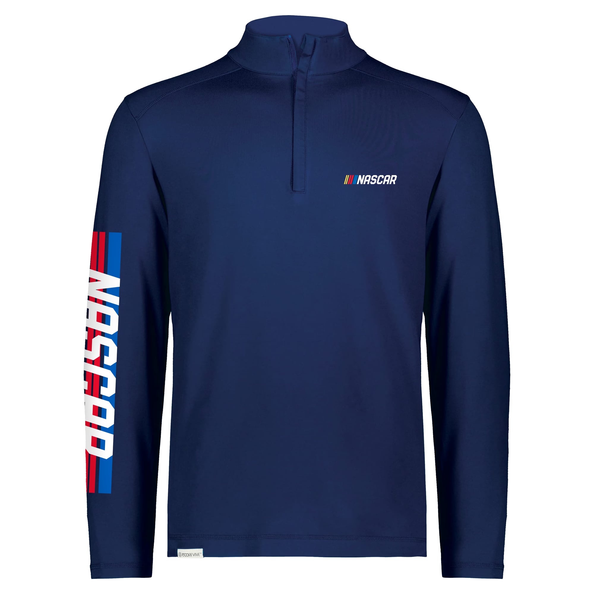 Men's Holloway  NASCAR Navy Quarter-Zip Pullover