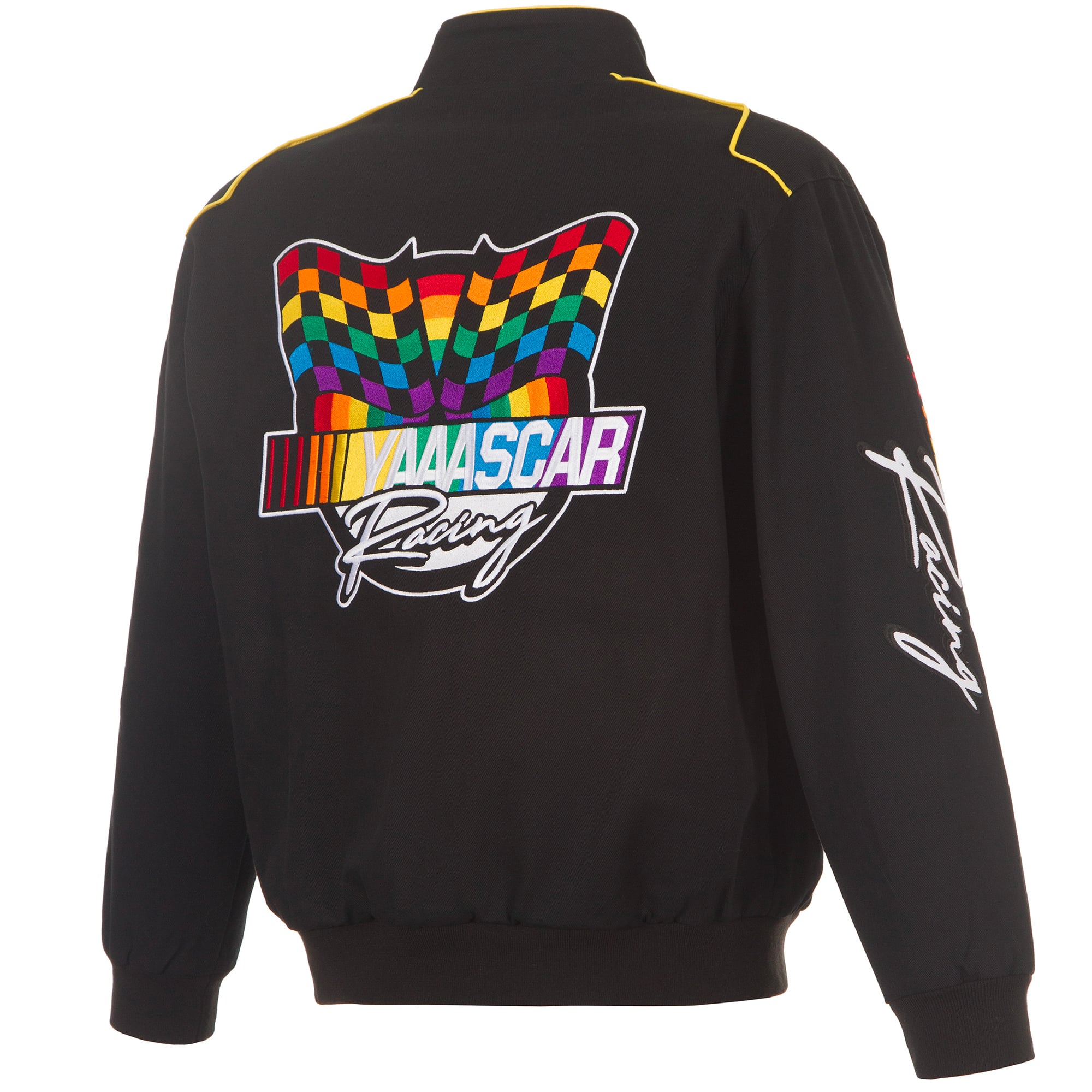 Veste à boutons-pression JH Design noire NASCAR YAAASCAR Pride pour homme