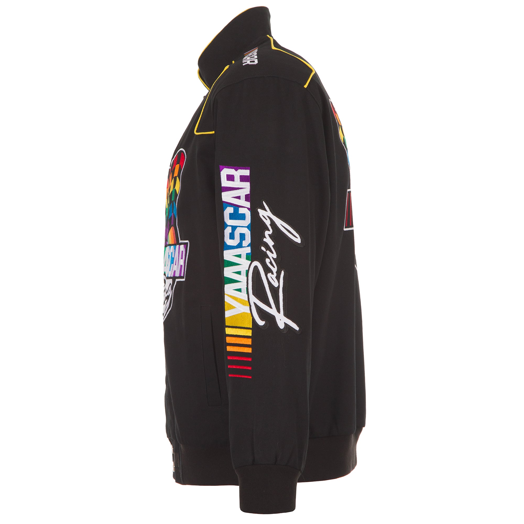 Veste à boutons-pression JH Design noire NASCAR YAAASCAR Pride pour homme