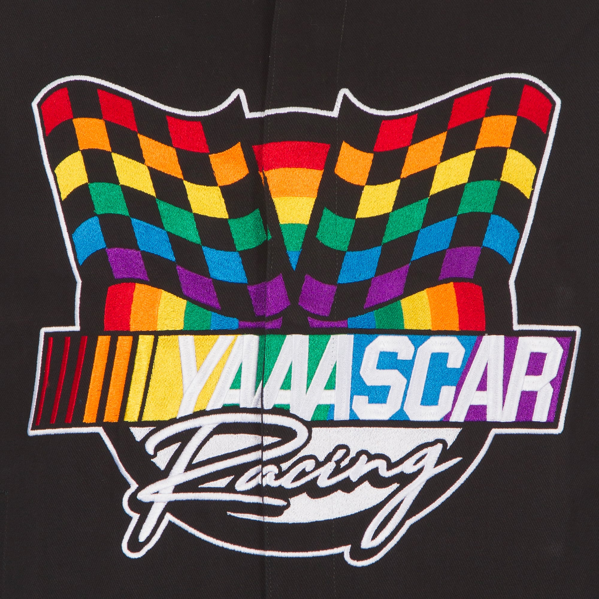 Veste à boutons-pression JH Design noire NASCAR YAAASCAR Pride pour homme