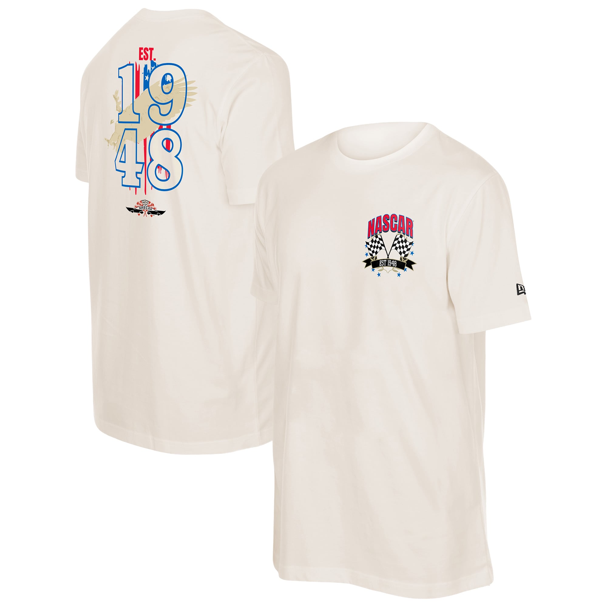 T-shirt homme New Era crème NASCAR Est. 1948