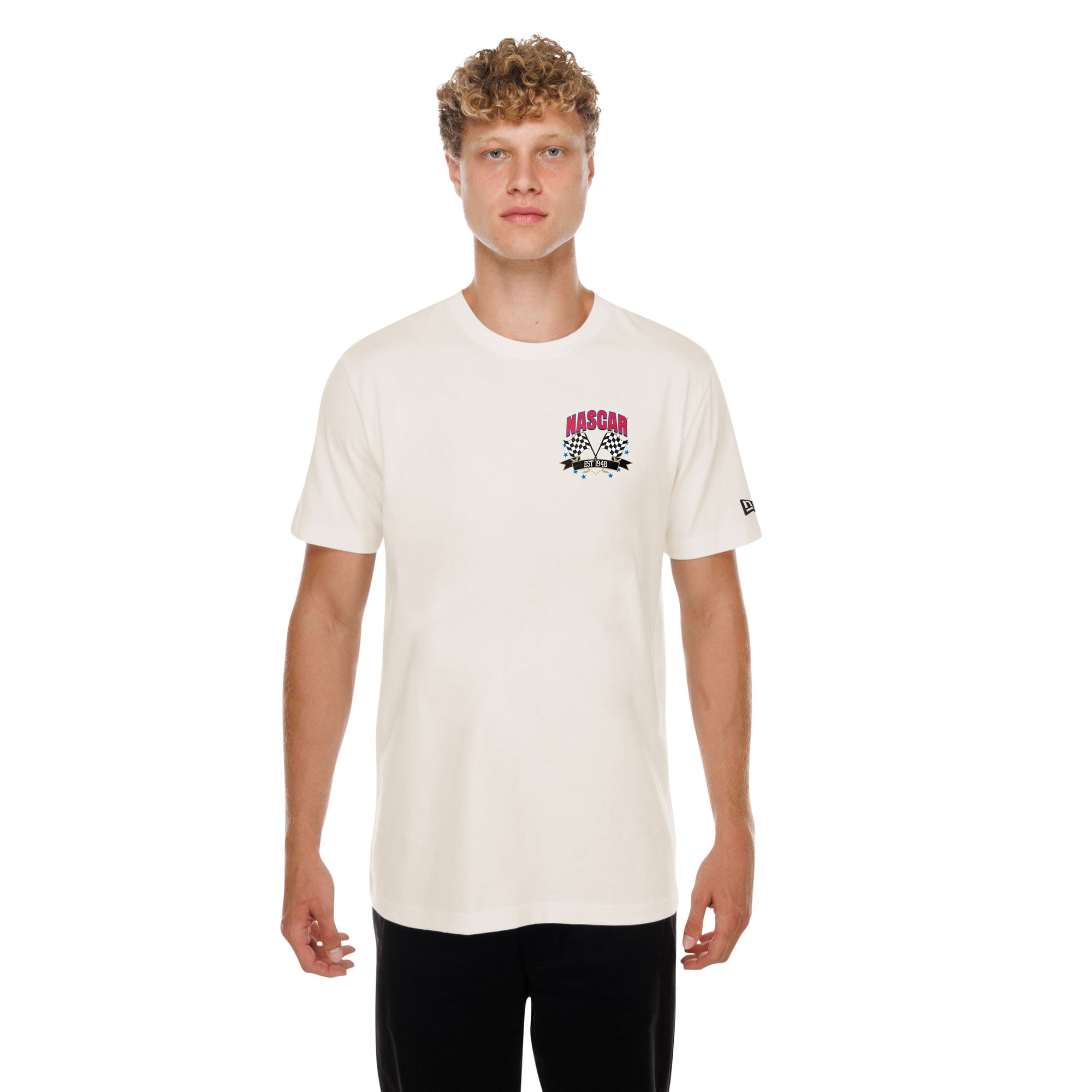 T-shirt homme New Era crème NASCAR Est. 1948