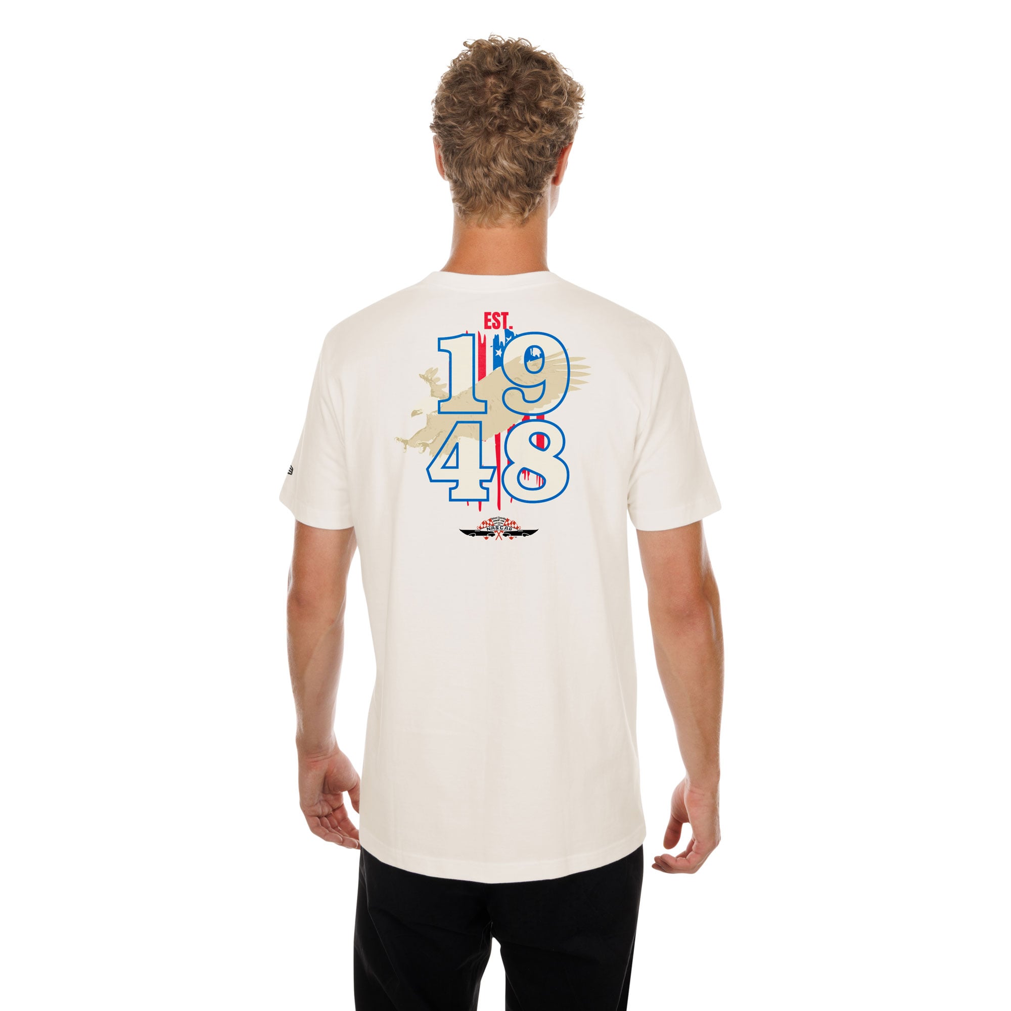 T-shirt homme New Era crème NASCAR Est. 1948