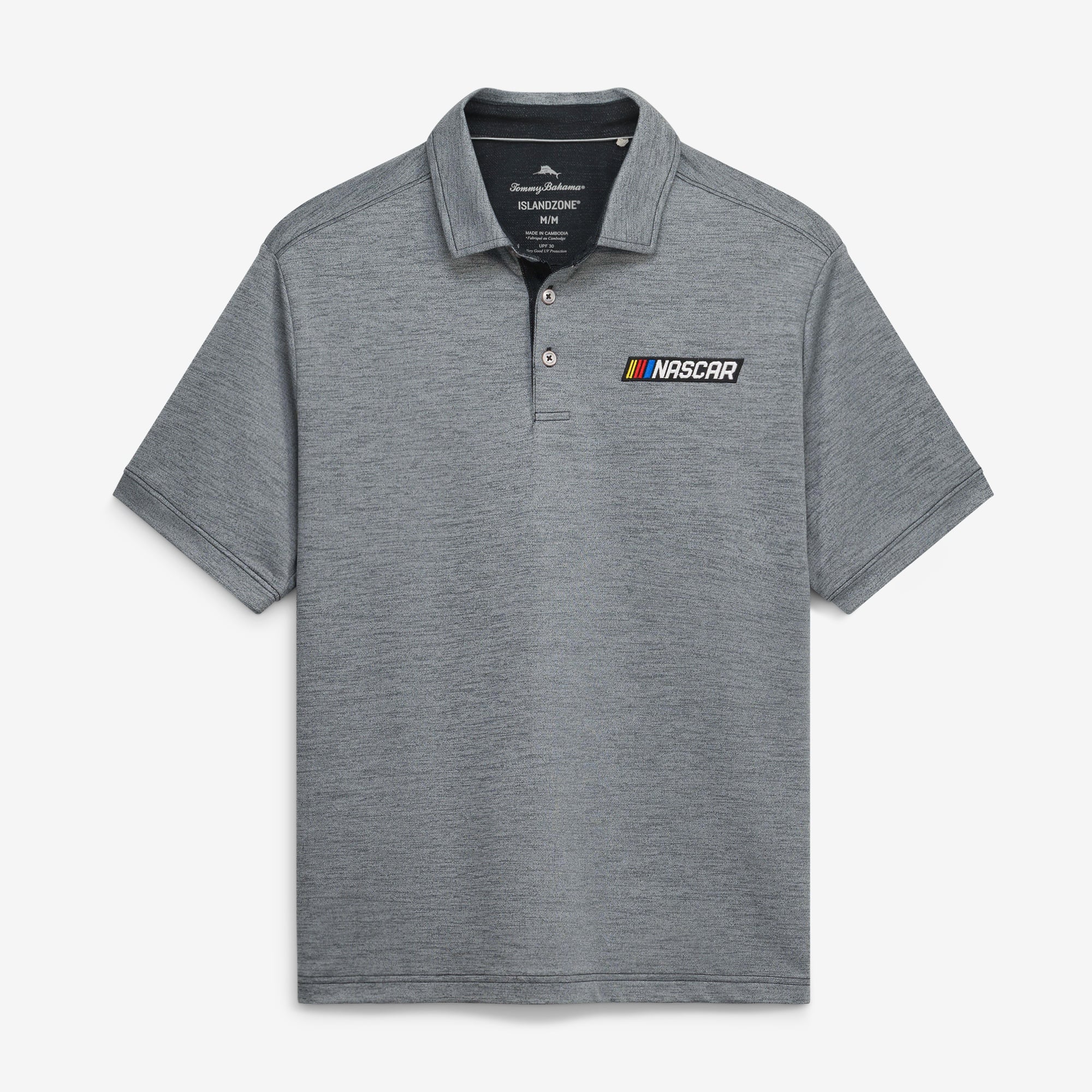 Polo Tommy Bahama Charcoal NASCAR San Raphael IslandZone pour homme