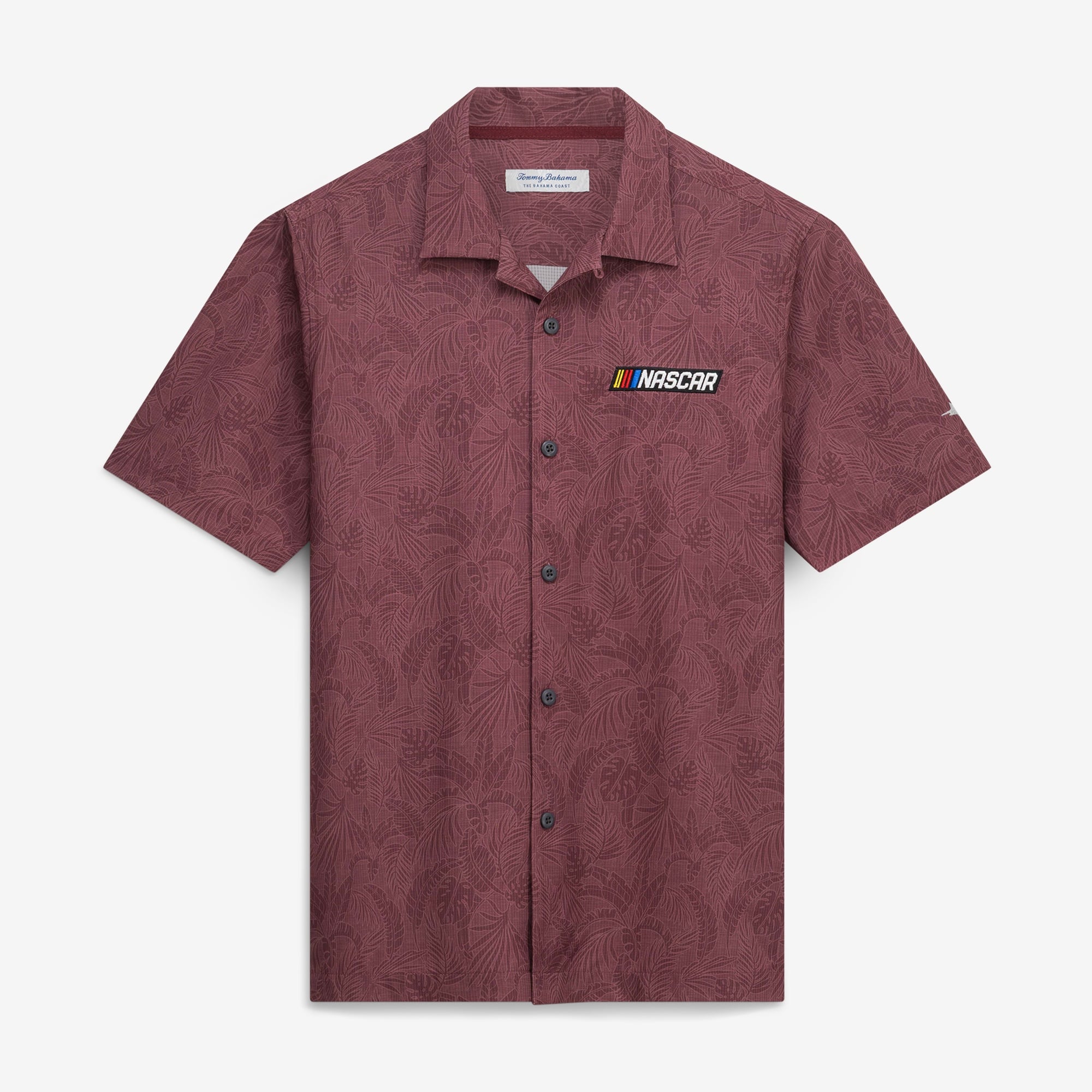 Chemise boutonnée Tommy Bahama IslandZone marron NASCAR Saltwater Fronds pour homme