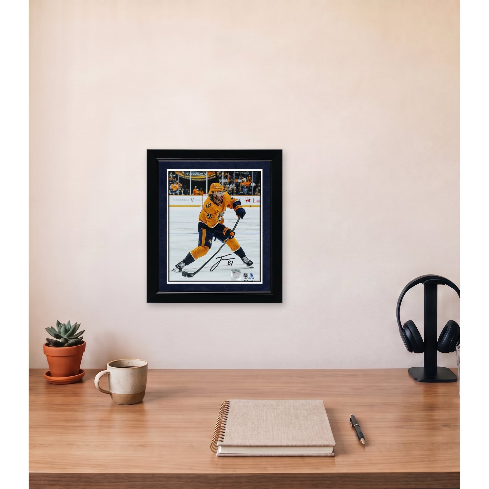 Jonathan Marchessault Nashville Predators Autographed 8" x 10" Gold Jersey Shooting Photograph