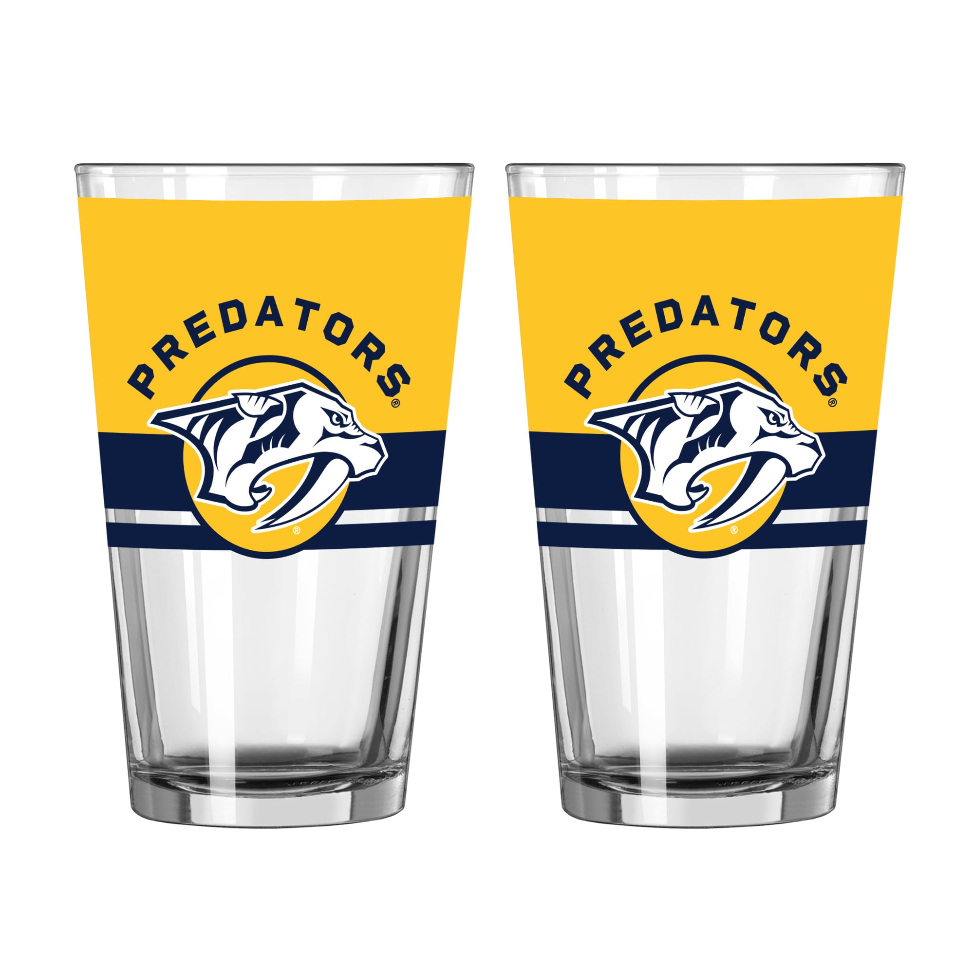 Logo Brands Nashville Predators Two-Piece 16oz. Horizon Pint Glass Set