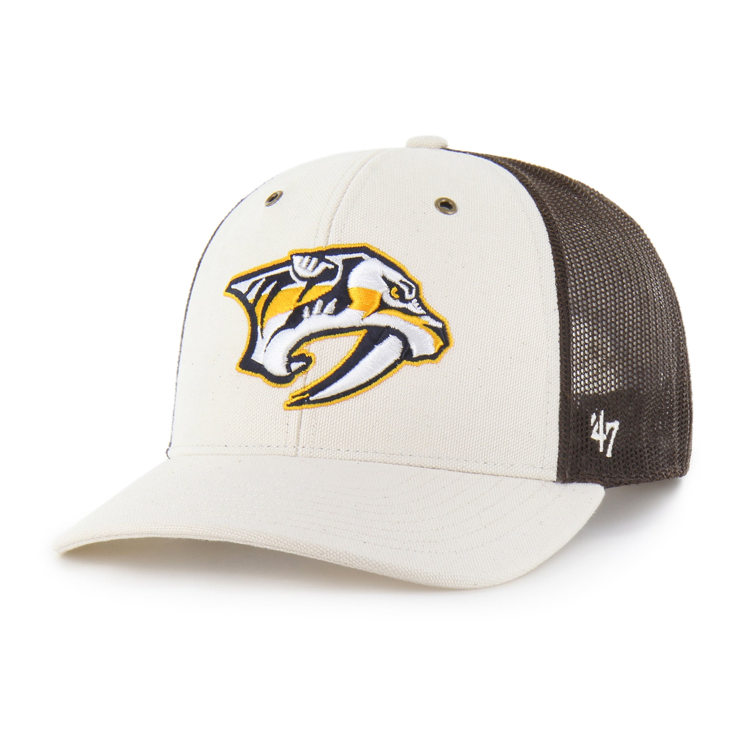Casquette trucker ajustable '47 x Carhartt Cream Nashville Predators pour homme
