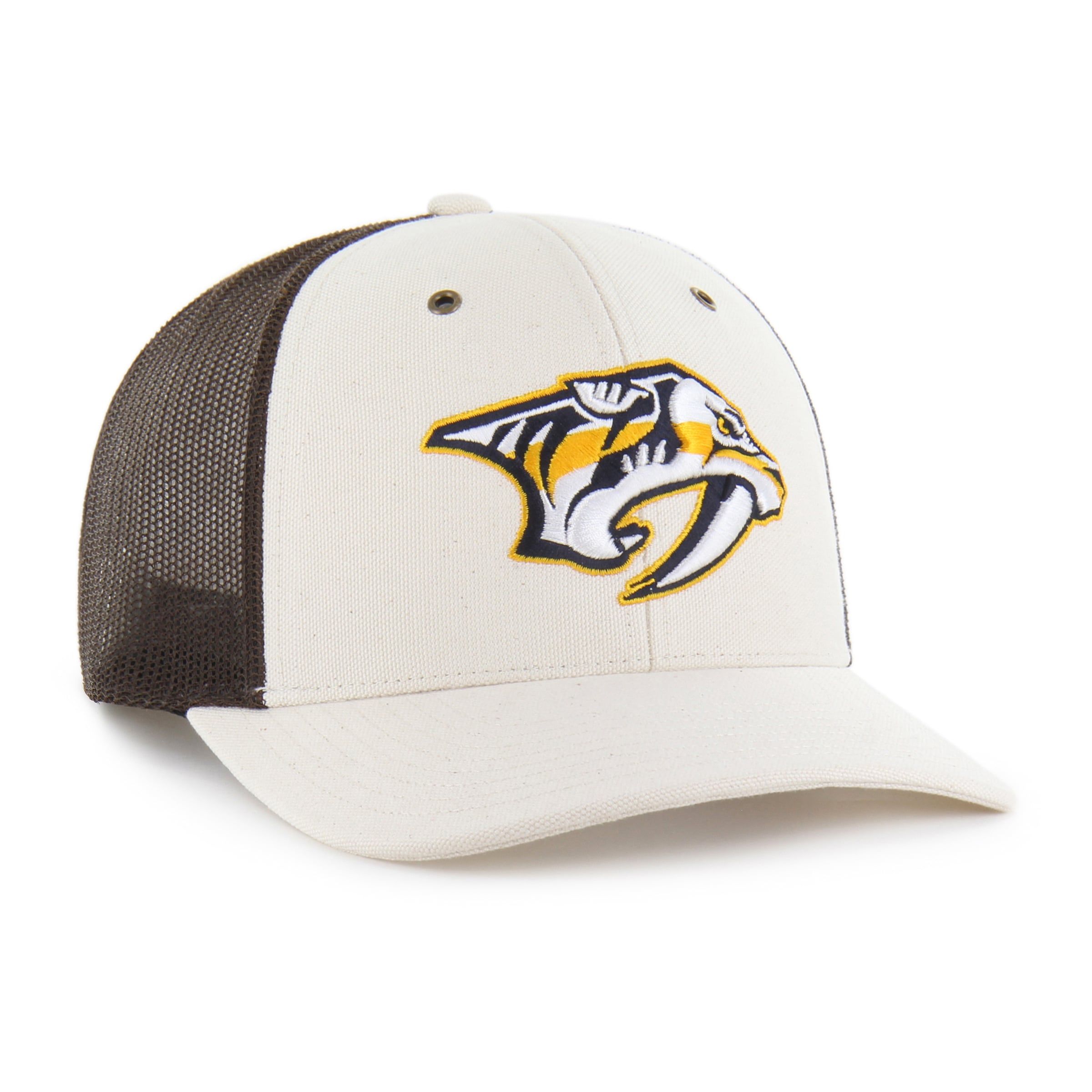 Casquette trucker ajustable '47 x Carhartt Cream Nashville Predators pour homme