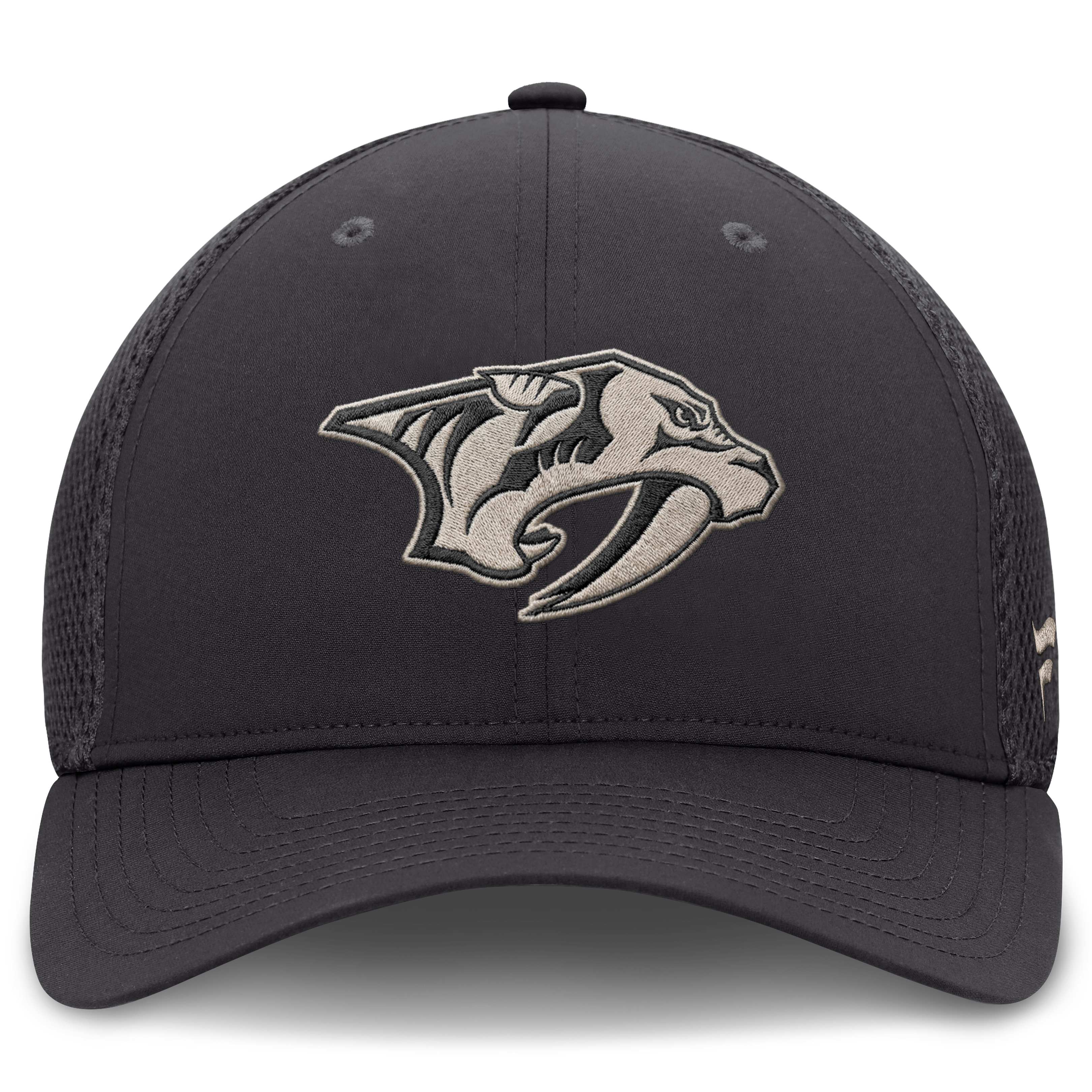 Casquette Fanatics Charcoal Nashville Predators Road Meshback Stretch pour homme