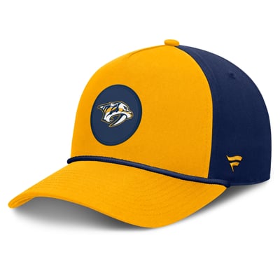 Nashville Predators Fanatics Authentic Pro Rink A-Frame Adjustable Hat - Gold