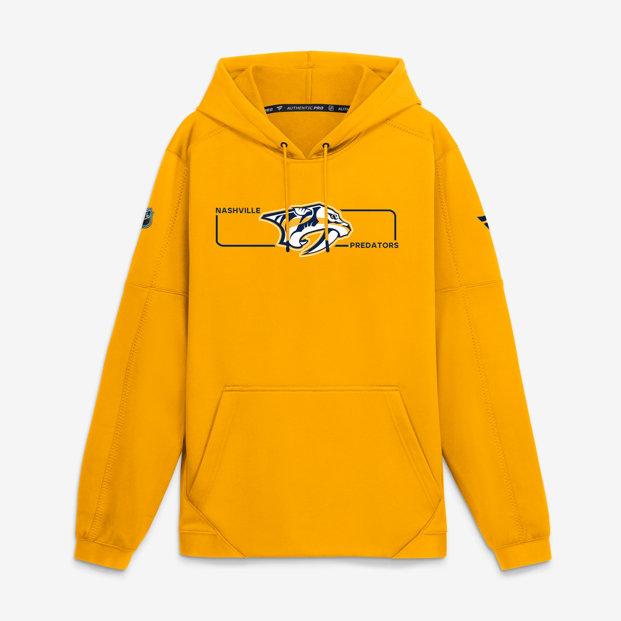 Sweat à capuche polaire authentique Fanatics Gold Nashville Predators pour homme