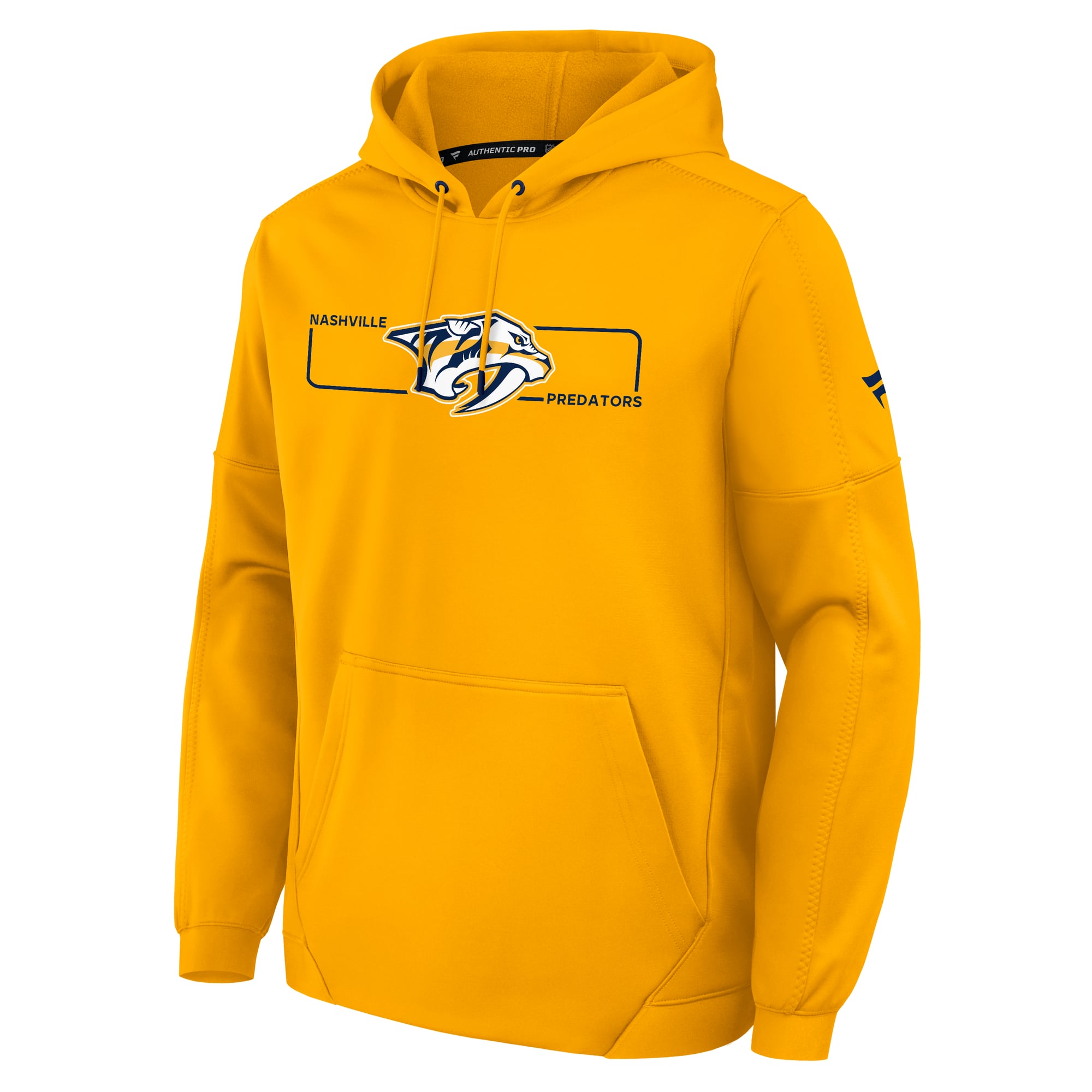 Sweat à capuche polaire authentique Fanatics Gold Nashville Predators pour homme