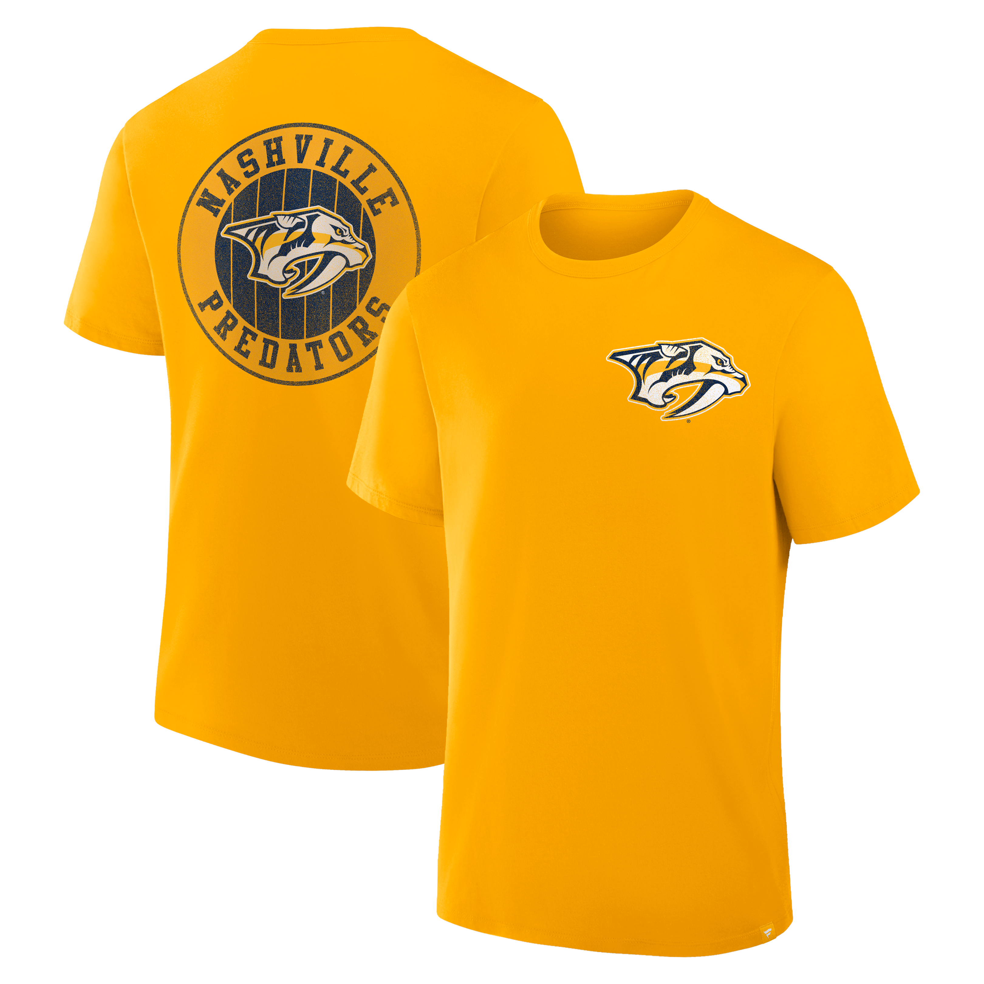 T-shirt Fanatics Gold Nashville Predators Legacy Cross Check pour homme