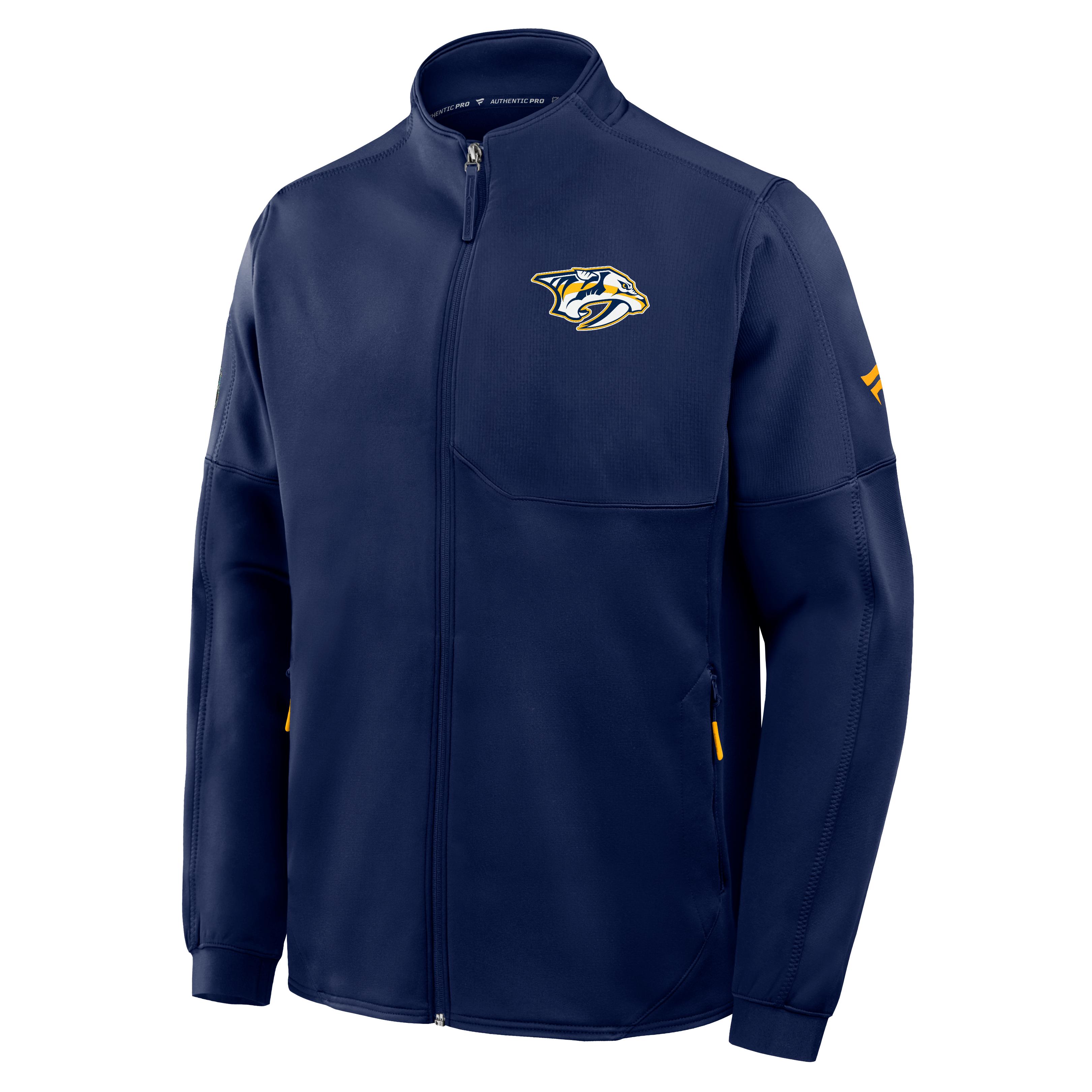 Veste polaire zippée intégrale Fanatics Navy Nashville Predators Authentic Pro Rink pour homme
