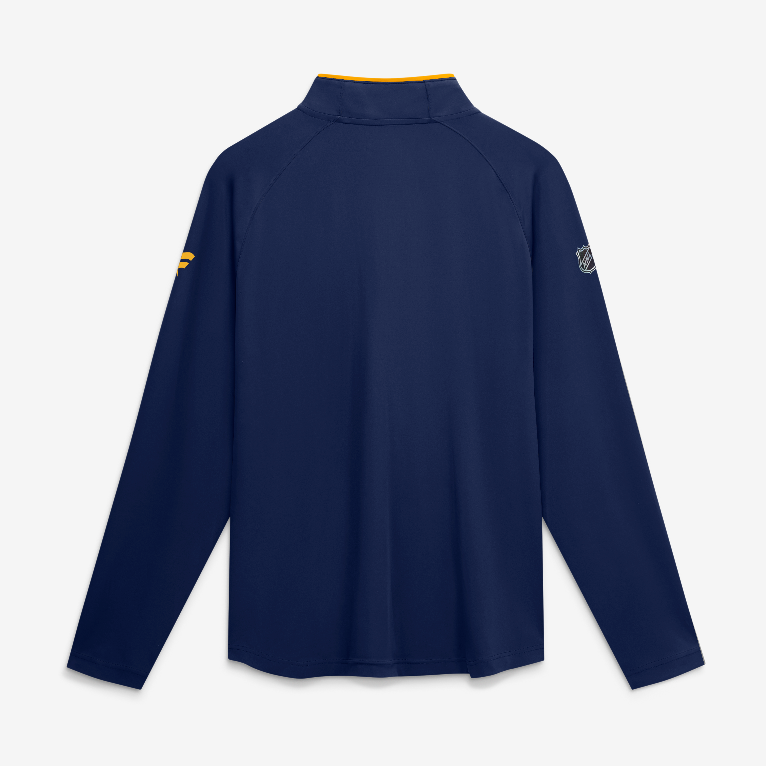 Pull-over léger à col zippé Fanatics Navy Nashville Predators Authentic Pro Rink Raglan pour homme