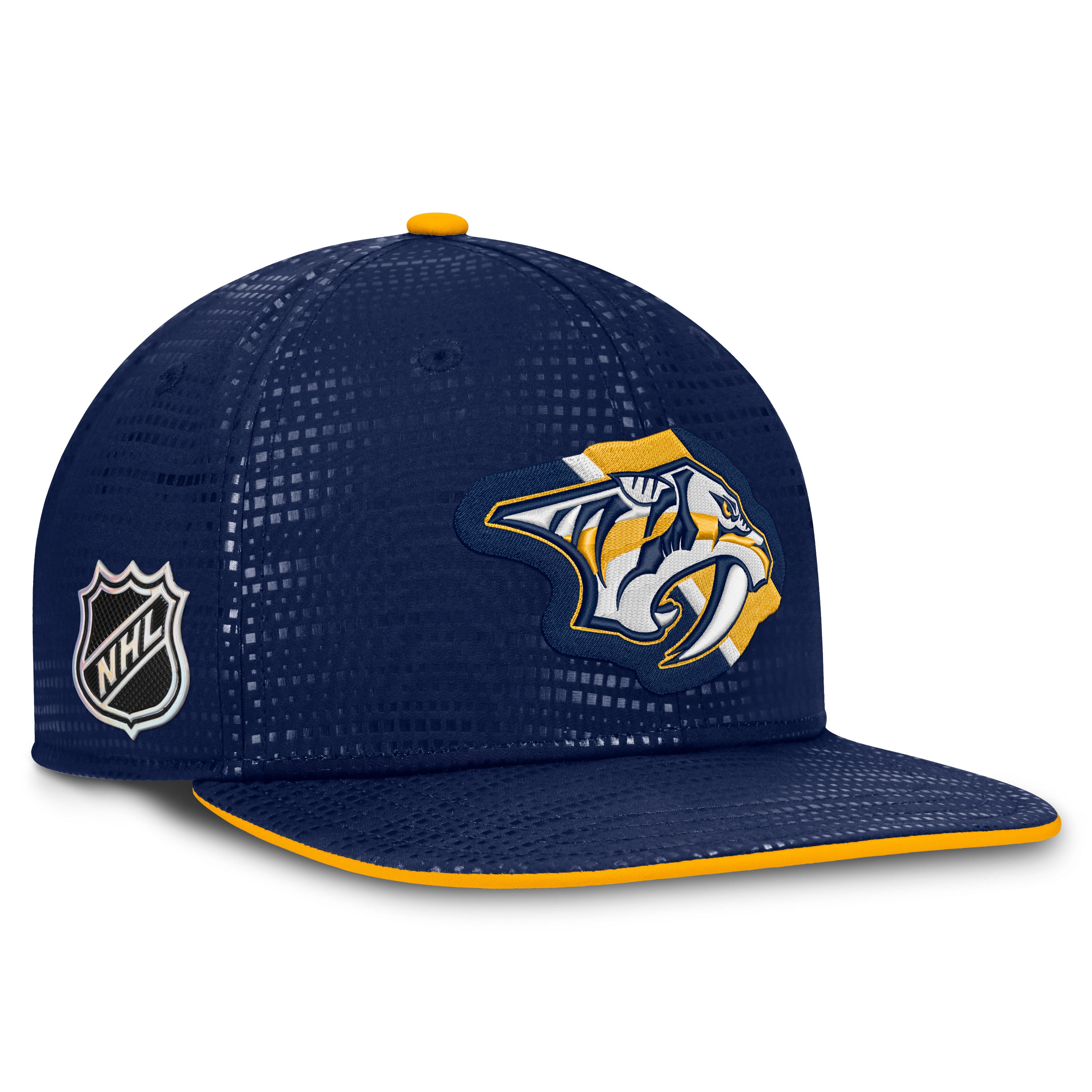 Men's Fanatics Navy Nashville Predators Authentic Pro Rink Square Visor Snapback Hat
