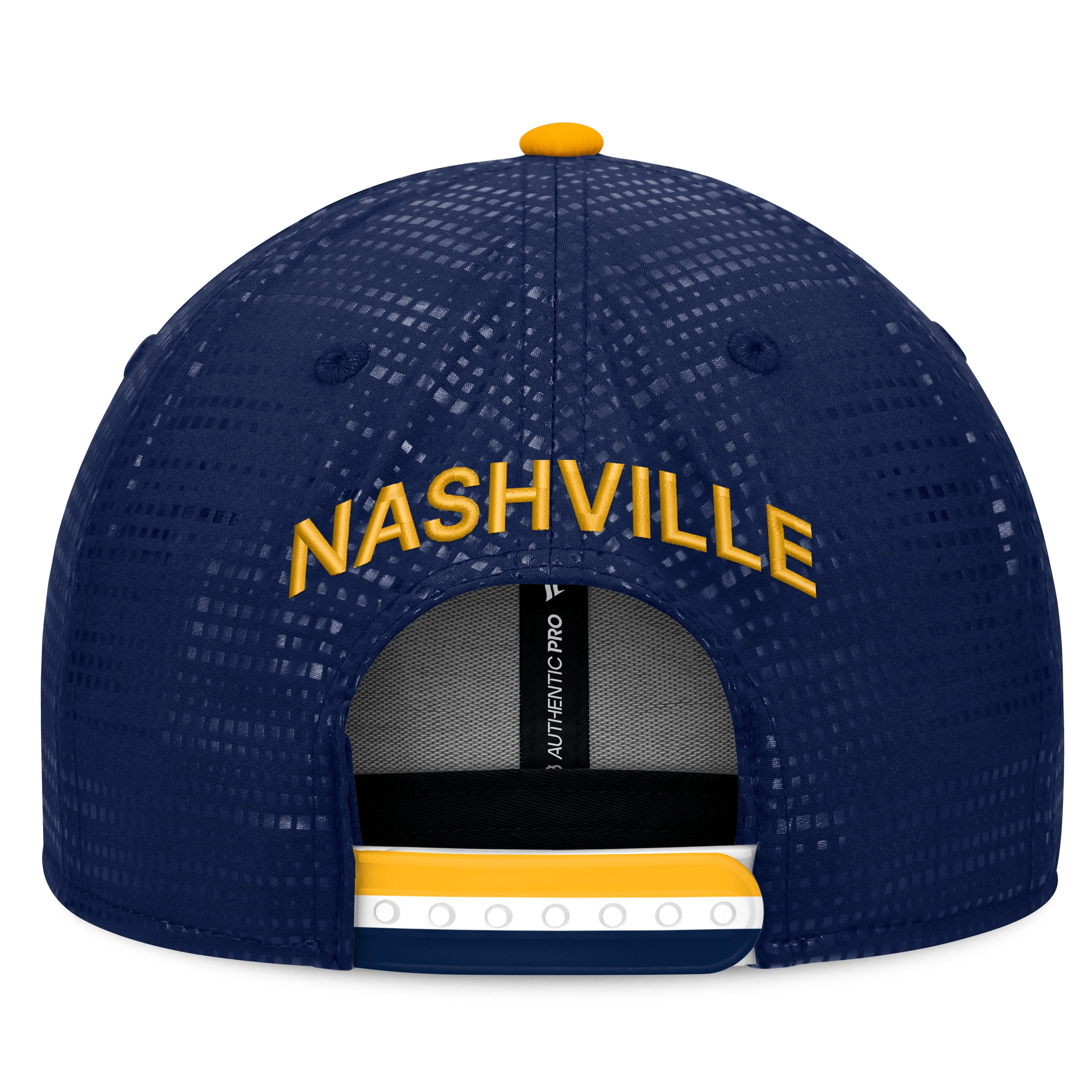 Men's Fanatics Navy Nashville Predators Authentic Pro Rink Square Visor Snapback Hat