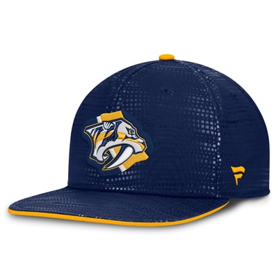 Nashville Predators Fanatics Authentic Pro Rink Square Visor Snapback Hat - Navy
