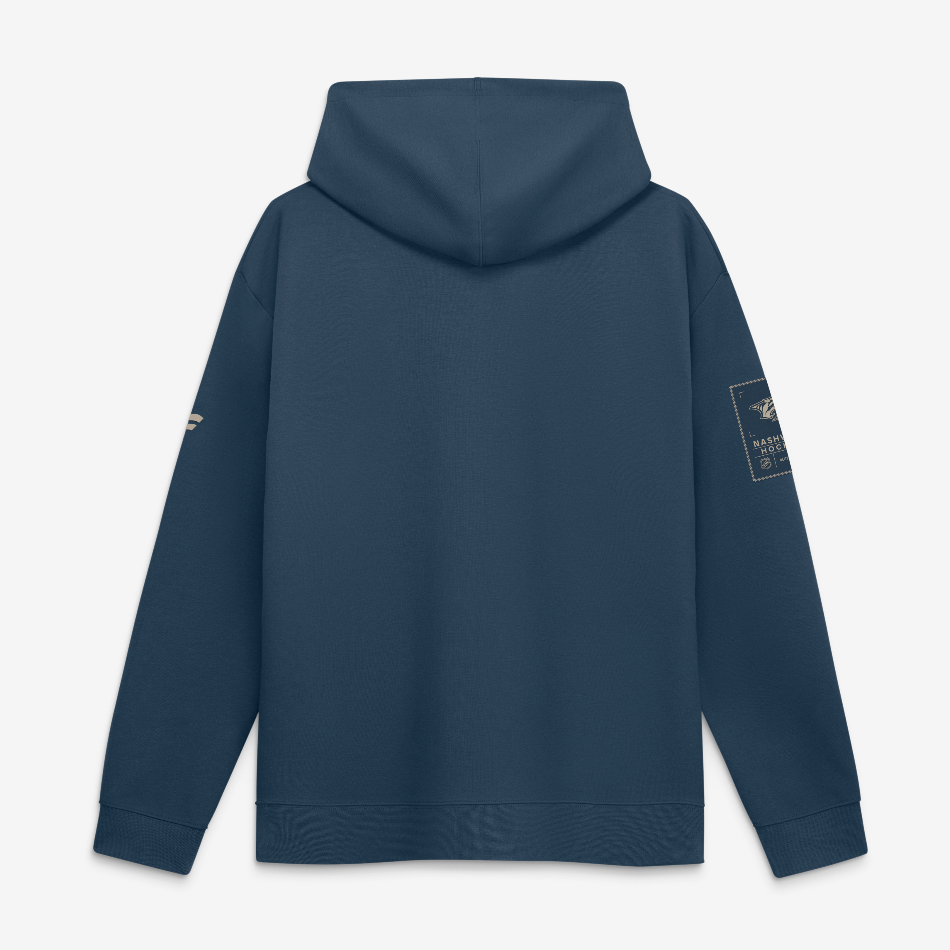 Sweat à capuche authentique Fanatics Navy Nashville Predators Pro Road pour homme