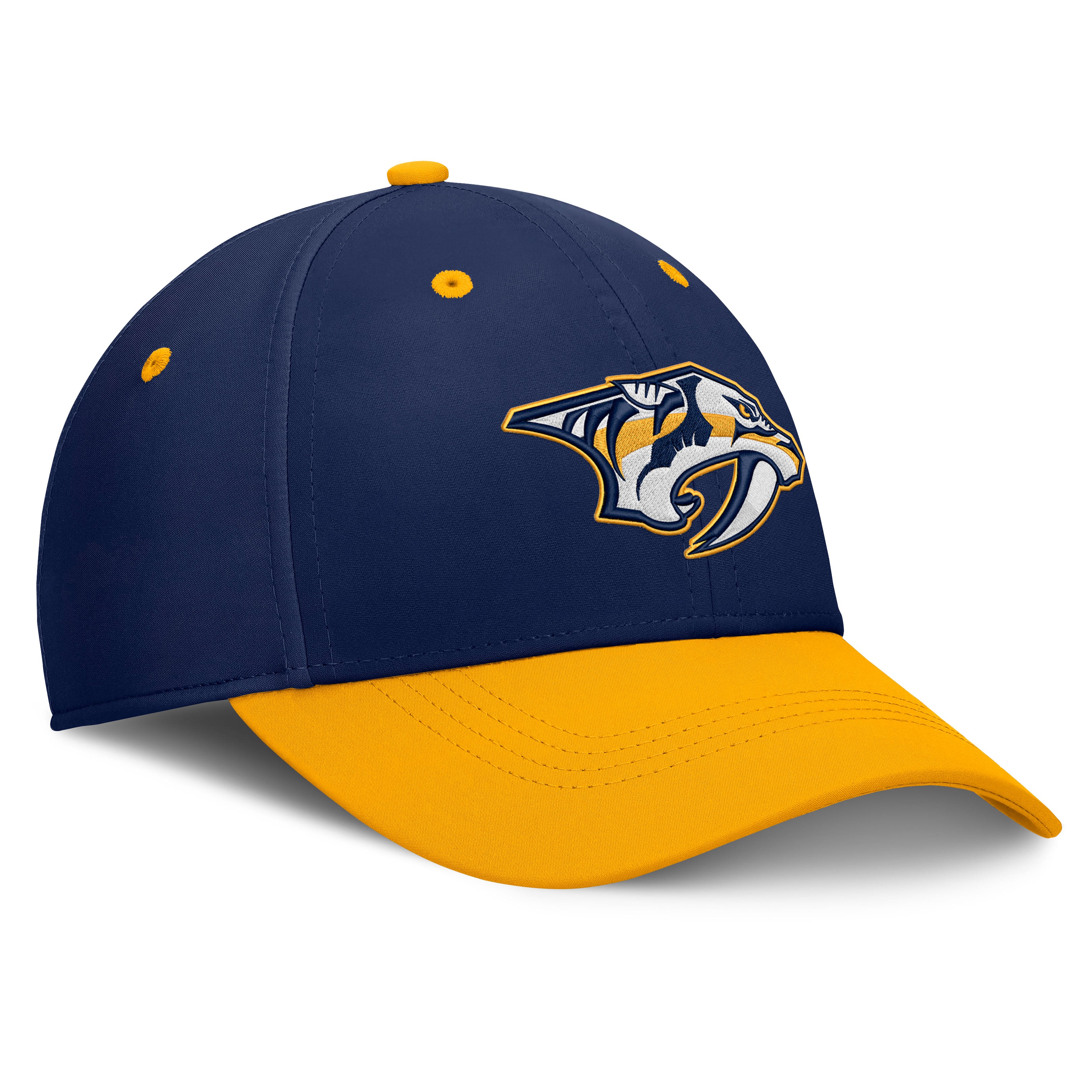 Men's Fanatics Navy/Gold Nashville Predators Authentic Pro Rink Stretch Hat