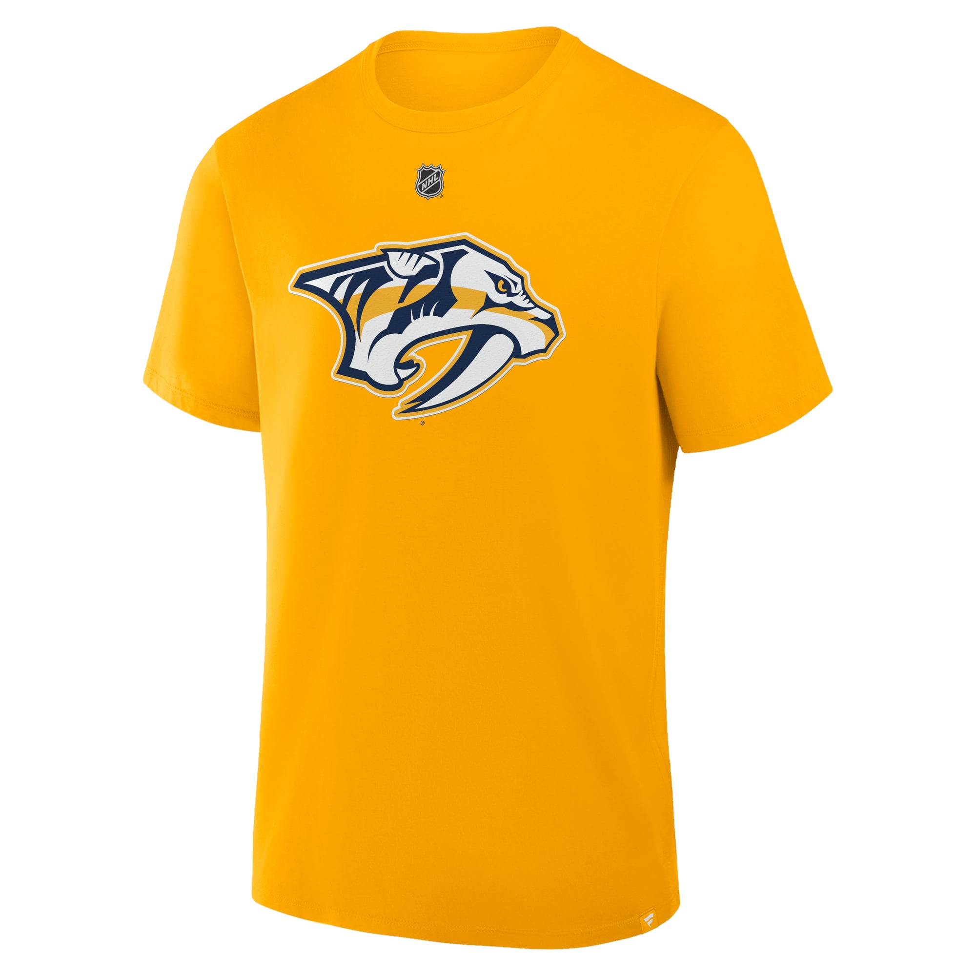 Men's Fanatics Ryan O'Reilly Gold Nashville Predators Authentic Stack Name & Number T-Shirt