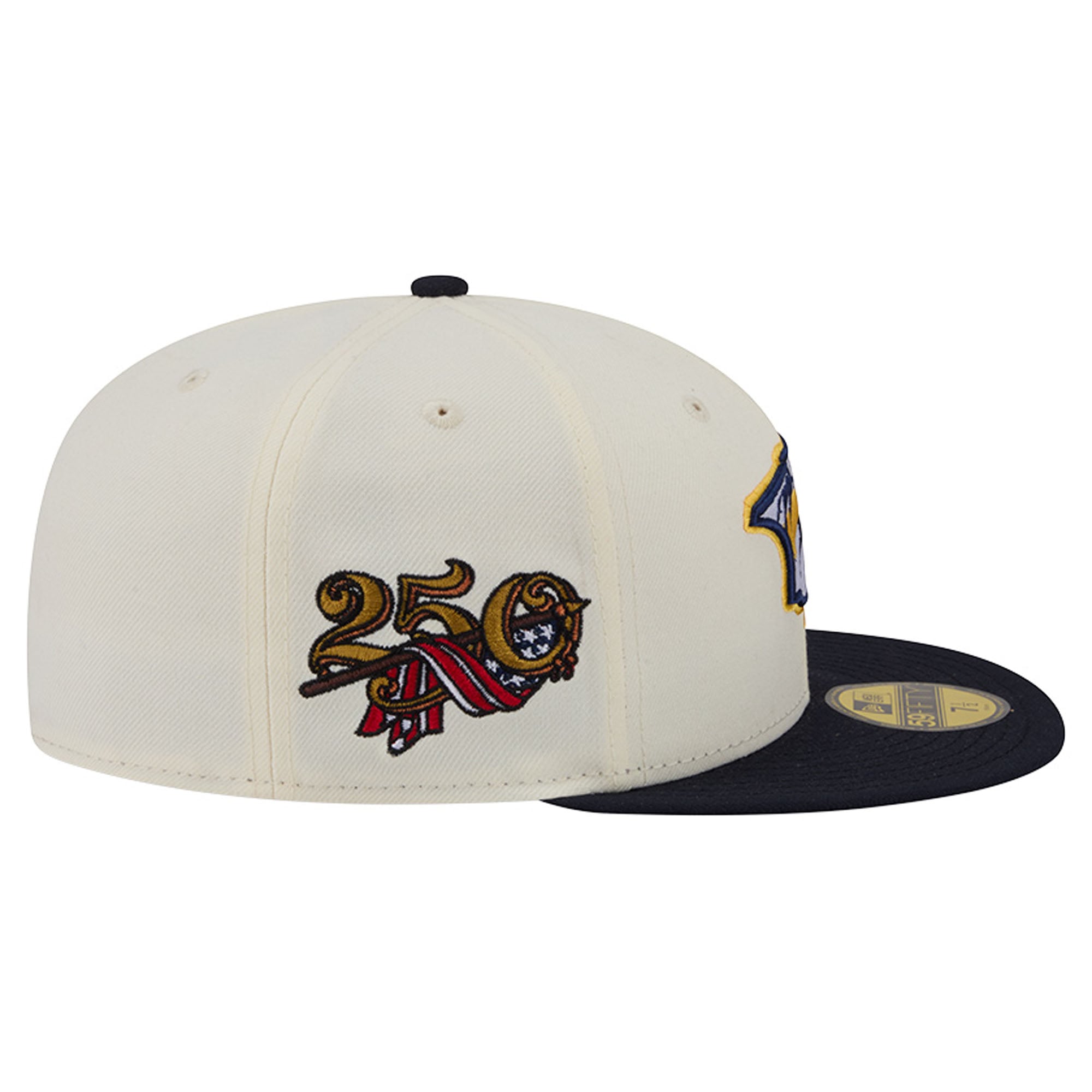 Men's New Era Cream Nashville Predators America's 250th Two-Tone 59FIFTY Fitted Hat