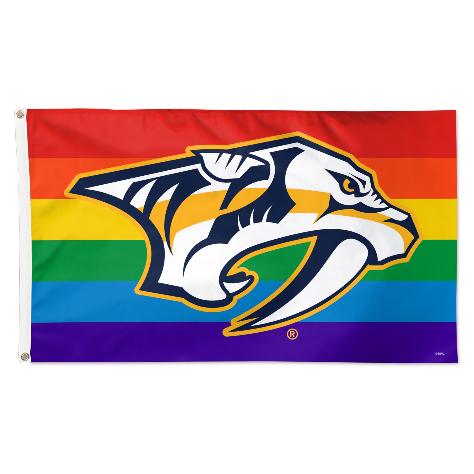 Drapeau de luxe WinCraft Nashville Predators 91 x 152 cm (3 pi x 5 pi) à une face, fierté de l'équipe