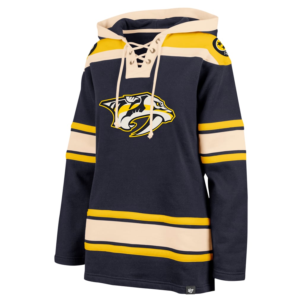Women's Nashville Predators  '47 Navy Superior Lacer Pullover Hoodie