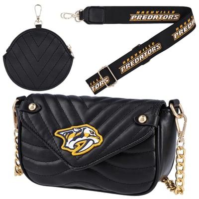  Nashville Predators FABGATING by Cuce Women's Vegan Leather Strap Bag - 