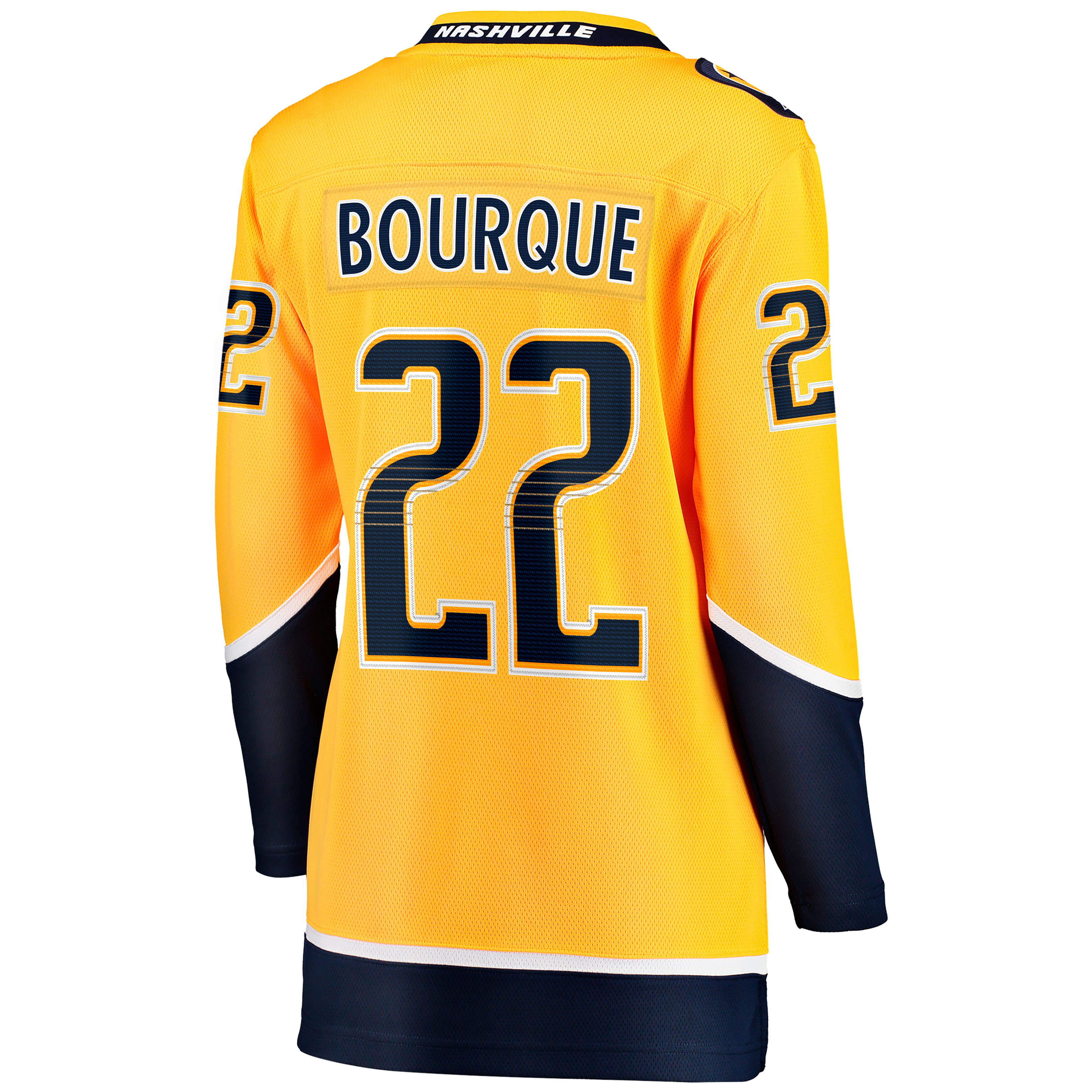 Women's Fanatics Mavrik Bourque Gold Nashville Predators Home Breakaway Jersey