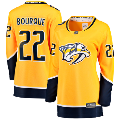 Mavrik Bourque Nashville Predators Fanatics Women's Home Breakaway Jersey - Gold