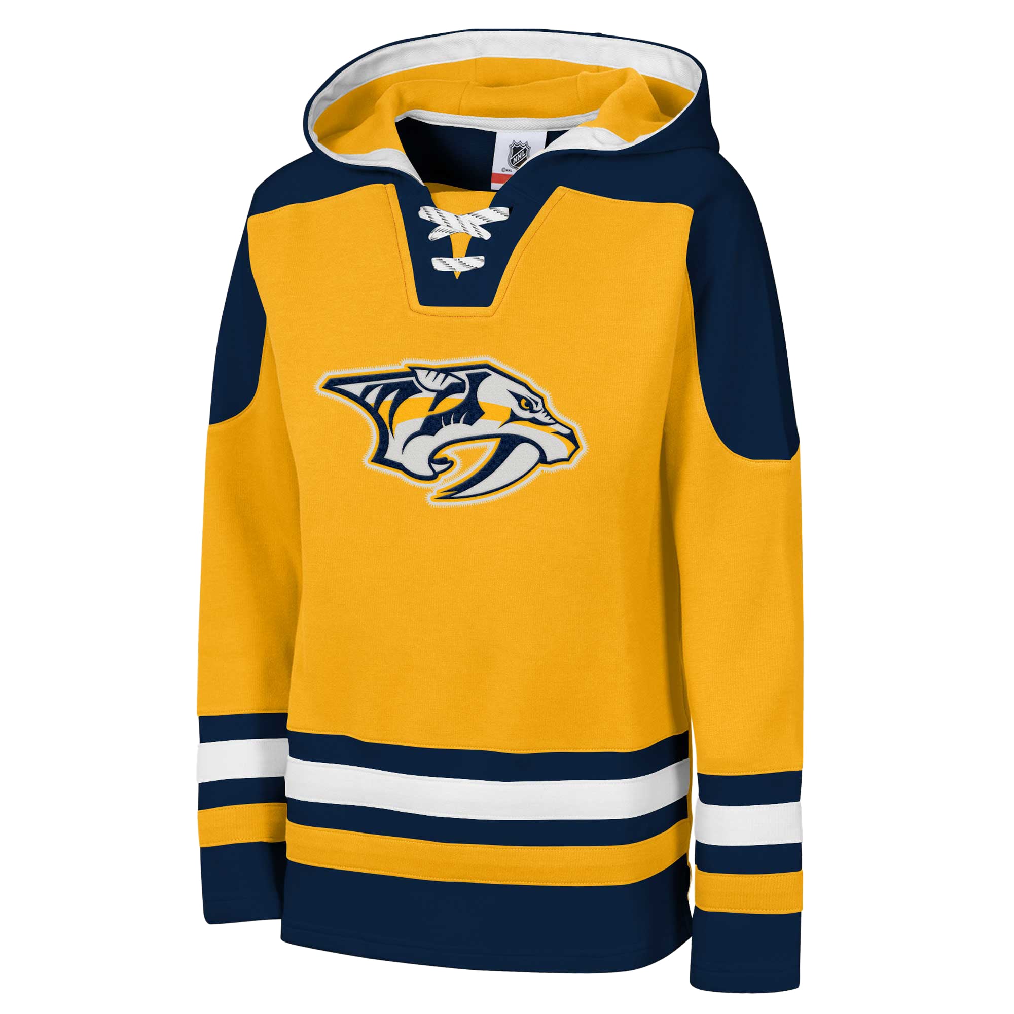 Sweat à capuche raglan col en V Youth Outerstuff Gold Nashville Predators Ageless Must Have Home