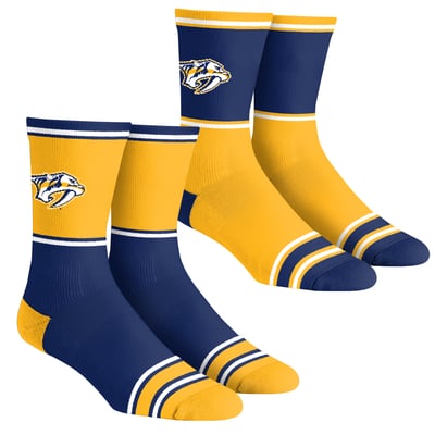 Youth Nashville Predators  Rock Em 2-Pack Color Block Crew Socks Set